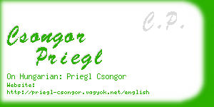 csongor priegl business card